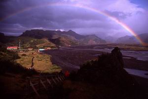 L'arcobaleno sovrasta tutta la valle